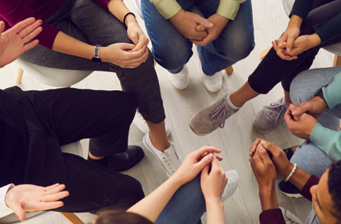 Group of people in a circle
