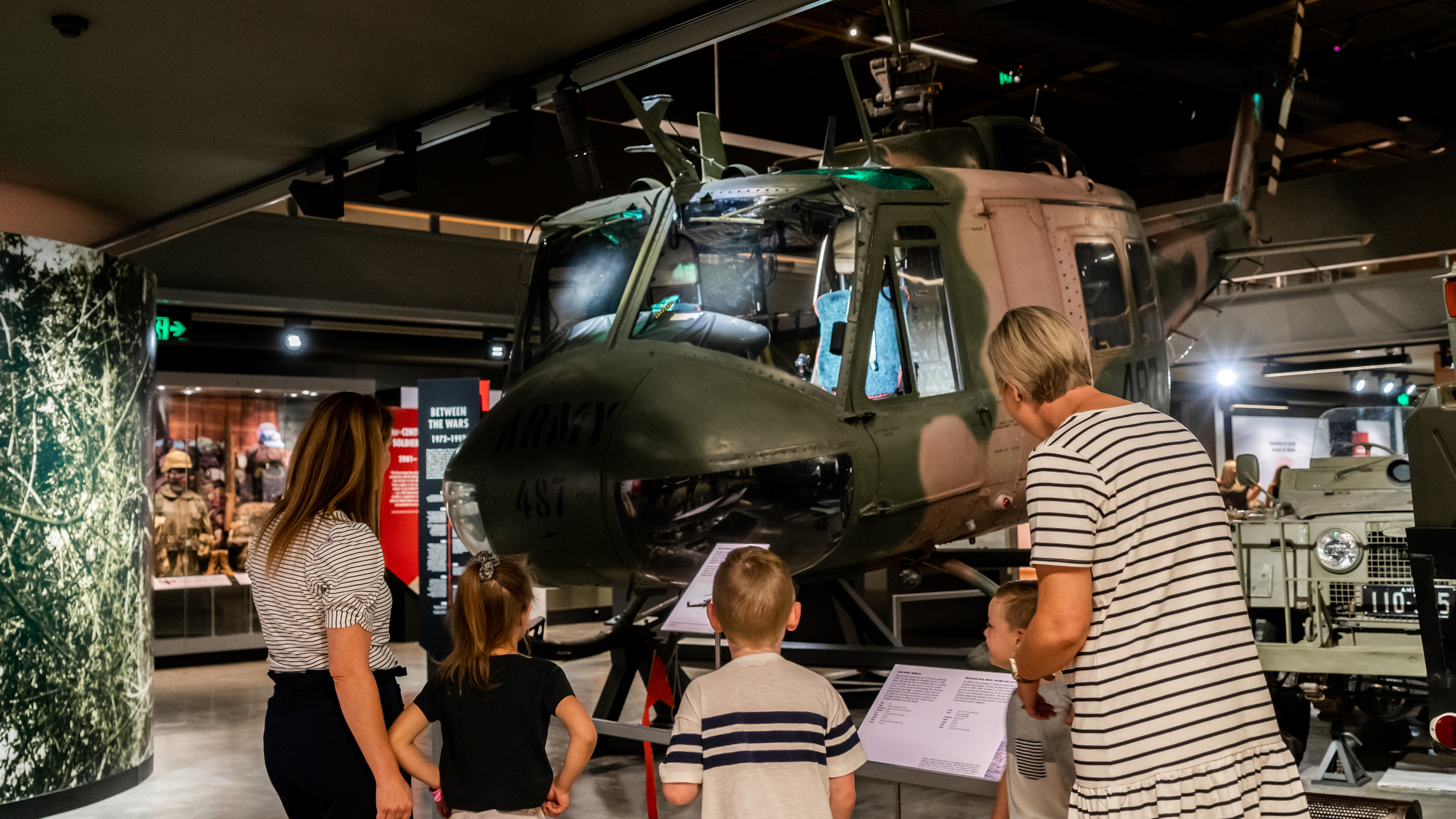 Australian Army Infantry Museum - Family with helicopter