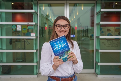 Council's Coordinator Communication + Engagement Briony O'Hara will be in conversation with author Judy Nunn at Singleton Public Library..jpg