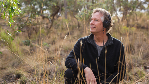 Andrew Skeoch listening to nature