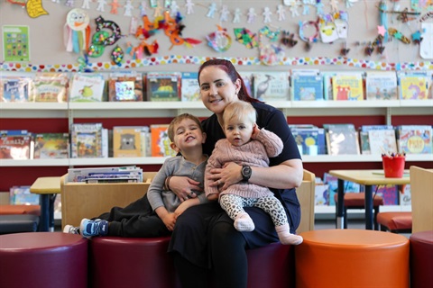 Kate Robinson with children Parker and Bailey.jpg