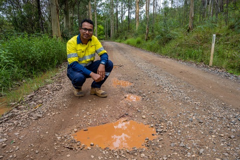 Singleton Council Capital Works Project Engineer Mohammad Hasan at Putty Valley Road.jpg